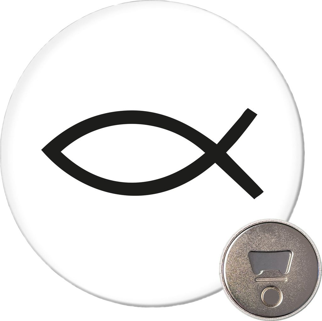 Huuraa Magnet Fische Symbol 59mm Kühlschrankmagnet rund Produktbild 
