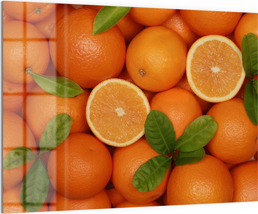 DEQORI Magnettafel Glas 120x90 cm 'Vitaminreiche Frische' beschreibbar Whiteboard Küche