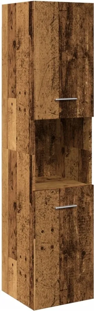 Armadio Bagno Eco-Legno 30x30x130 cm - Pensile Verticale Sostenibile
