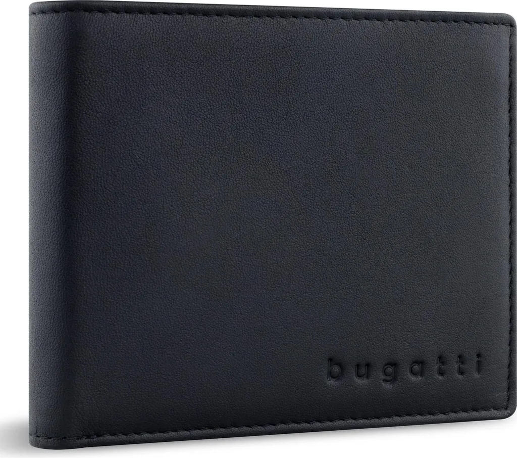 Bugatti Lima Portefeuille Homme en Cuir Noir avec Protection RFID Lima