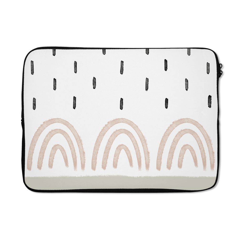 MuchoWow Laptop Hülle 14 ZollRegenbogen - Pastell - Regen Laptoptasche - Laptoptasche - Stoßsicher - Schutzhaube