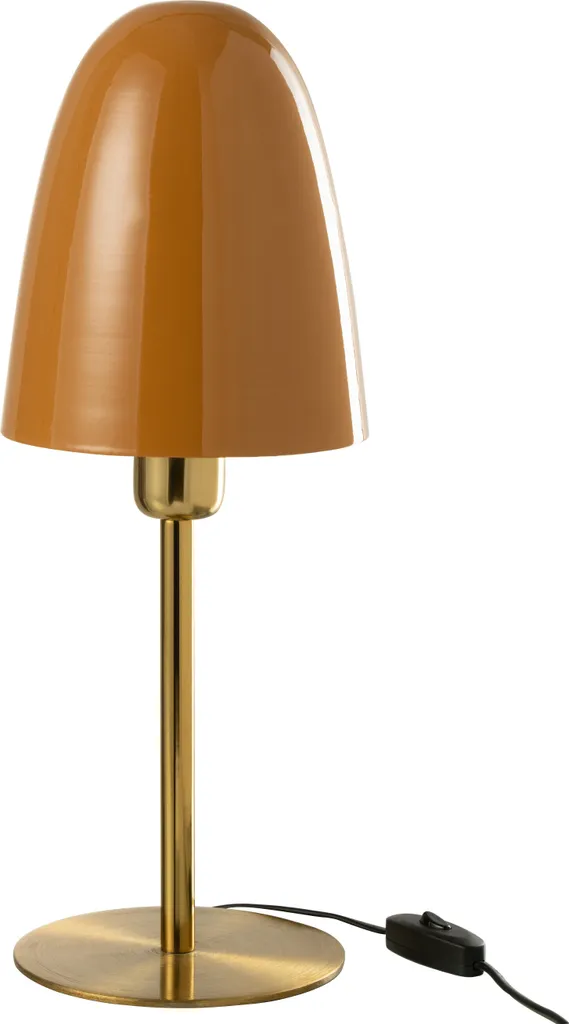 Lampe de bureau ocre et or en métal pour une ambiance de travail zen