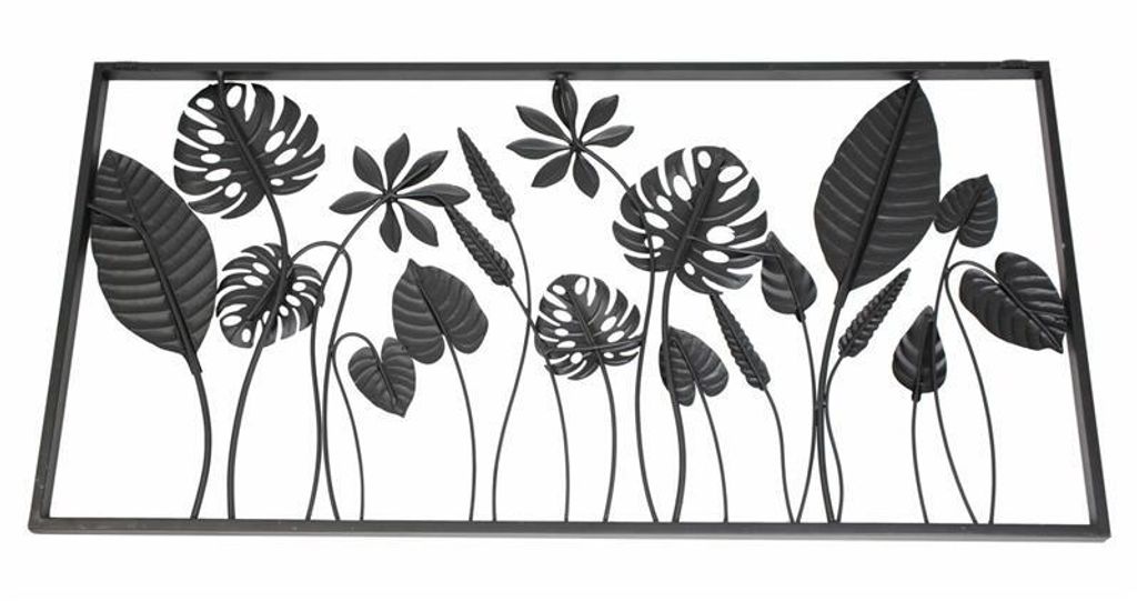 3D Wandbild "Blätter" aus Metall, 90x45 cm, Metallbild, Produktbild 3