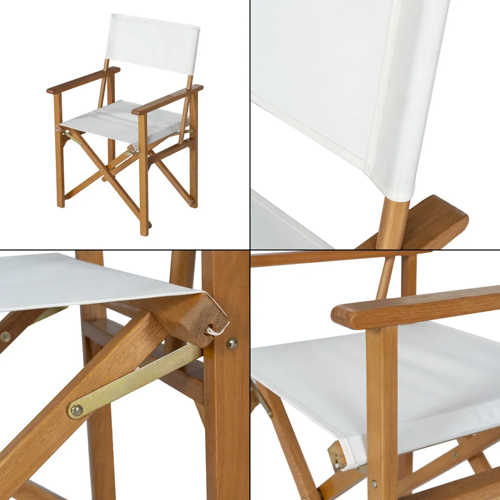 Ensemble de bistrot Capistrello 3 pièces table et chaises bois blanc - 10