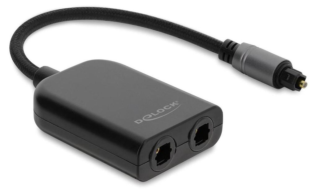 S/PDIF TOSLINK splitter, 1 ingang, 2 uitgangen, voor Productafbeelding 