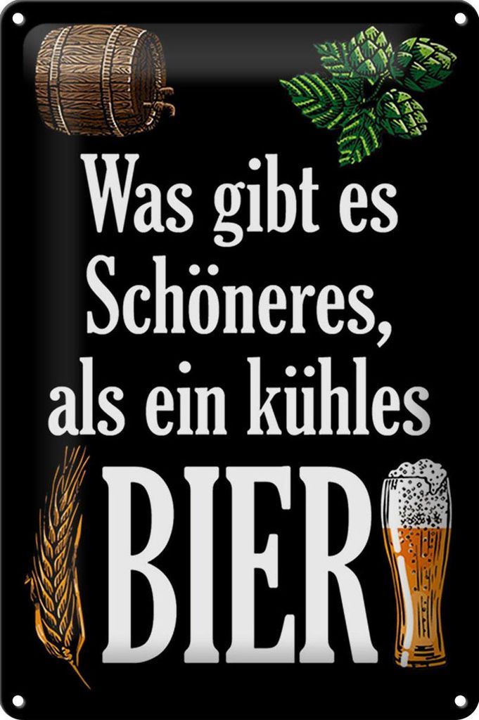 Blechschild Spruch 20x30cm was schöneres als kühles Bier Produktbild 