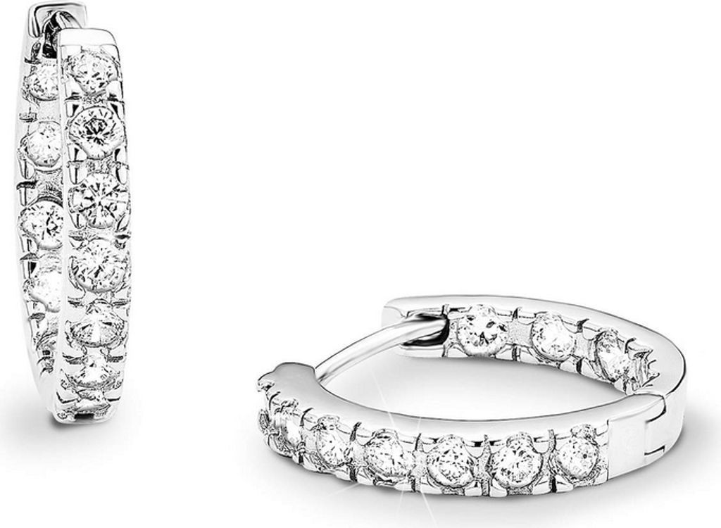 Amor, Ohrschmuck Creolen, Silber, 925