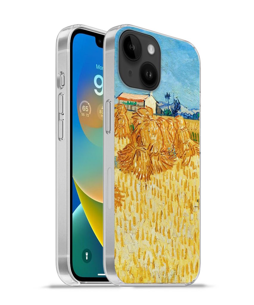 MuchoWow Handyhülle Schutzhülle Hülle für Apple iPhone 14 - Softcase Weinlese in der Provence - Vincent van Gogh Silikon Softcase Handy Hüll...