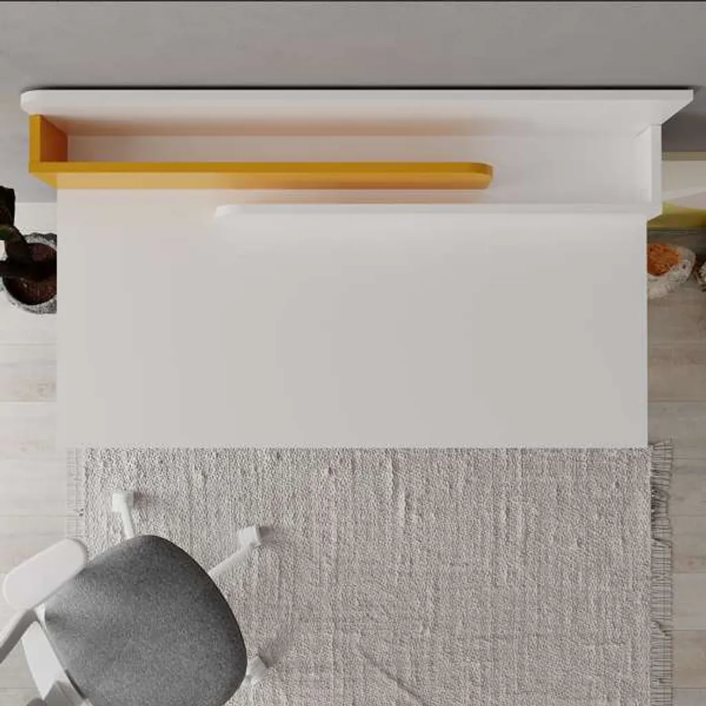 Bureau Blanc Moderne Leila Senfre - Table de Travail Large et Stable - 5