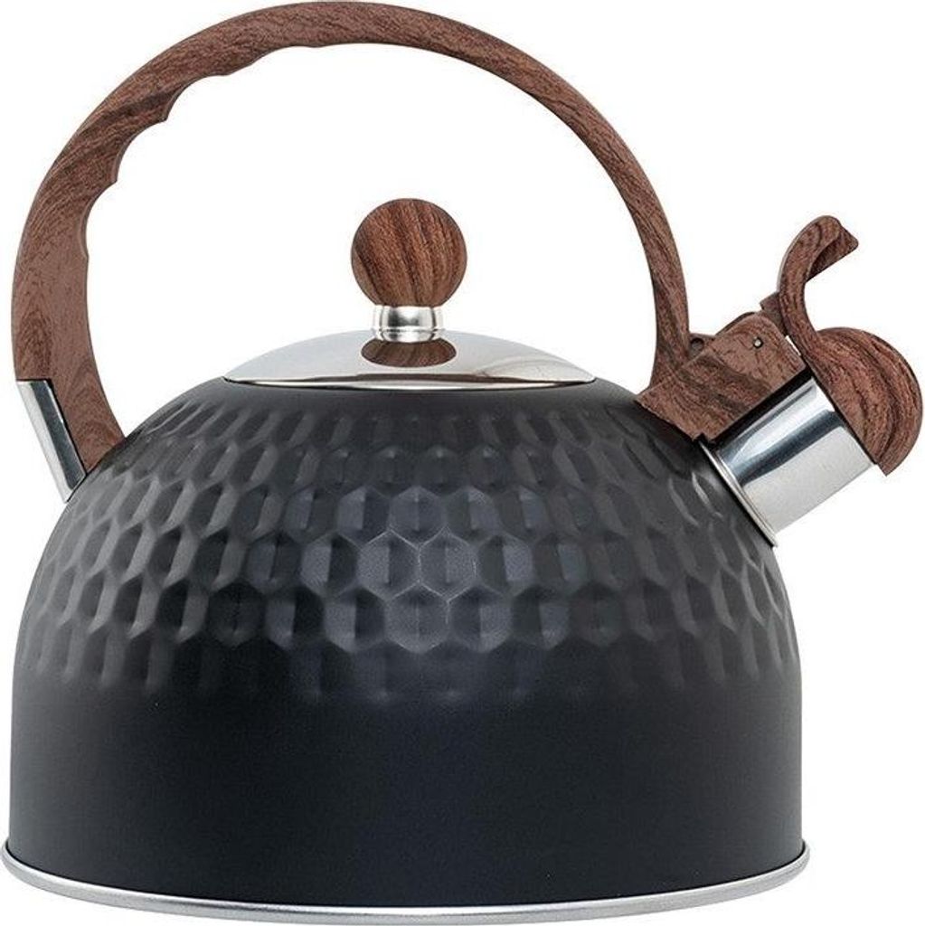 Reise-Wasserkocher,Wasserkocher,Pfeifenkessel, 2,5 L Edelstahl Teekessel mit Pfeifton,Wasserkocher
