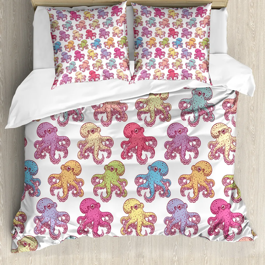 Housse de couette Squid anti-acariens 155x220 cm fini les allergies