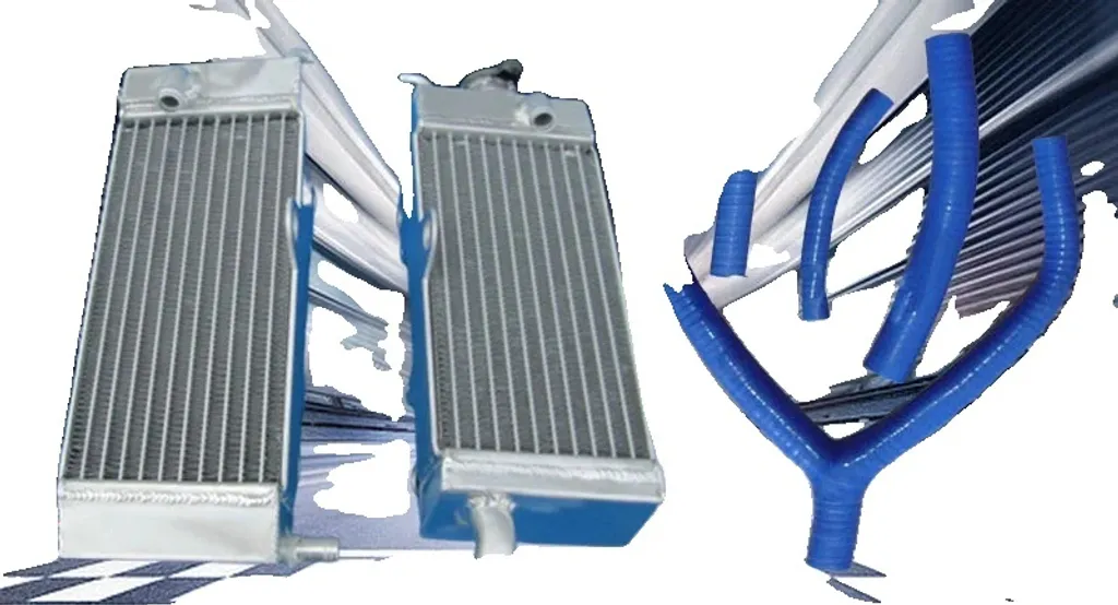 Radiateur Yamaha YZ250 en aluminium bleu pour refroidissement moteur MX