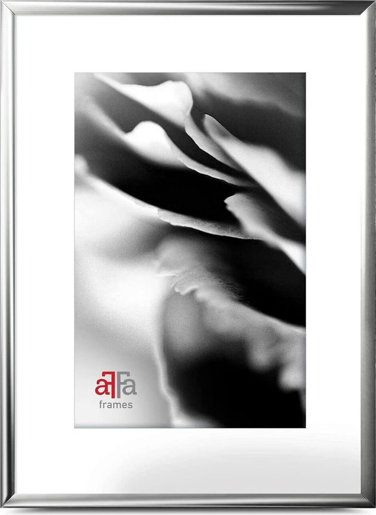 aFFa frames, Alu, Bilderrahmen aus Aluminium, Bild Foto Rahmen, Rechteckig, mit Acrylglasfront, Creme, 15x20 cm