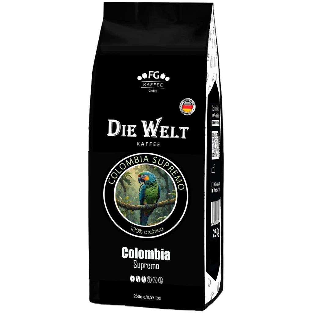 Die Welt Kaffee Colombia Supremo Kaffeebohnen 250g