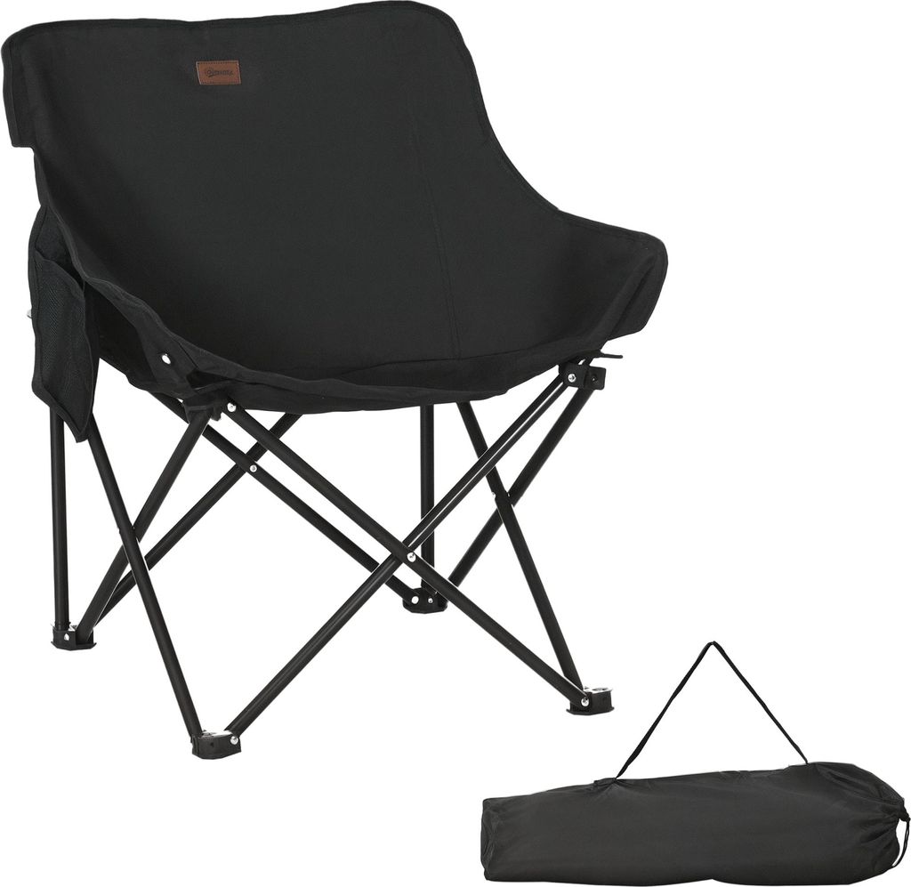 Outsunny Campingstuhl faltbarer Gartenstuhl mit Stahlbeine, Produktbild 