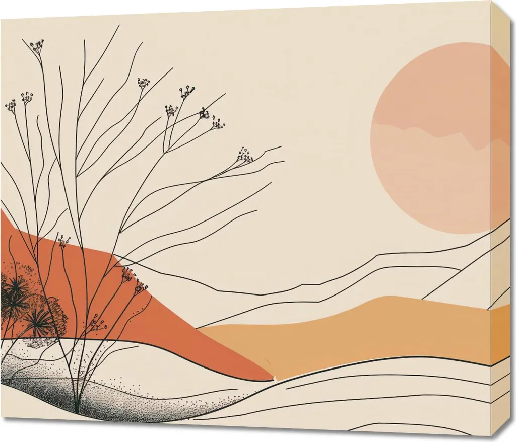 Décoration murale désert Dune de sable 70x60 cm - Cadre photo nature