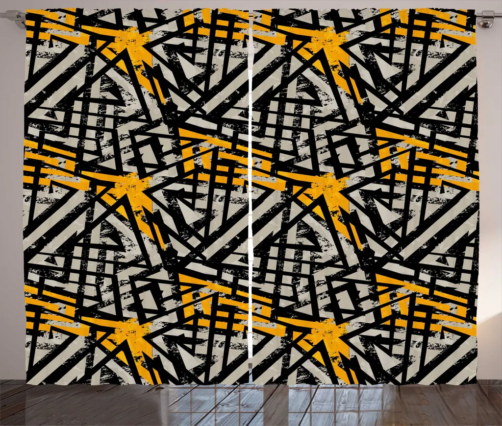 Rideau Grande Largeur 280x225cm pour Cacher le Vis-à-vis Style Grunge