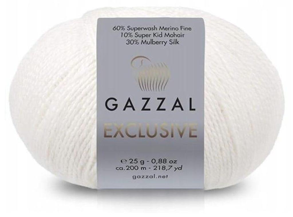 Gazzal Exclusive 9909 Lace-Strickgarn Wolle Seide Mohair 25 Produktbild 