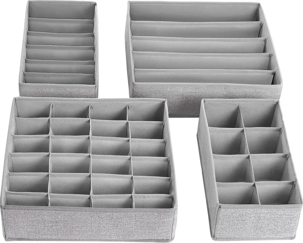 Dites stop au désordre avec ce lot de 4 boîtes pliantes de rangement