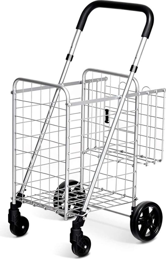 GOPLUS Klappbarer Einkaufswagen, Einkaufstrolley mit Produktbild 1