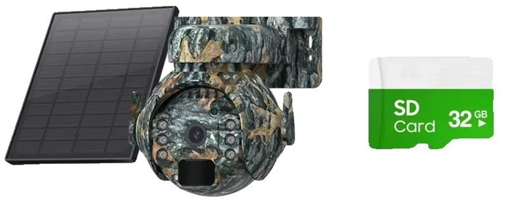 Caméra 4G solaire zoom 12x 4MP vision 360 avec stockage 32 Go inclus