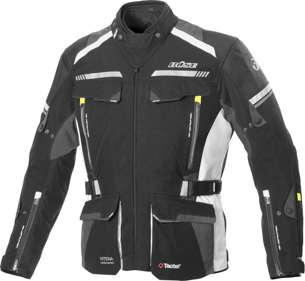Büse Highland 2 Motorrad Textiljacke, schwarz/hellgrau, 54 Produktbild 