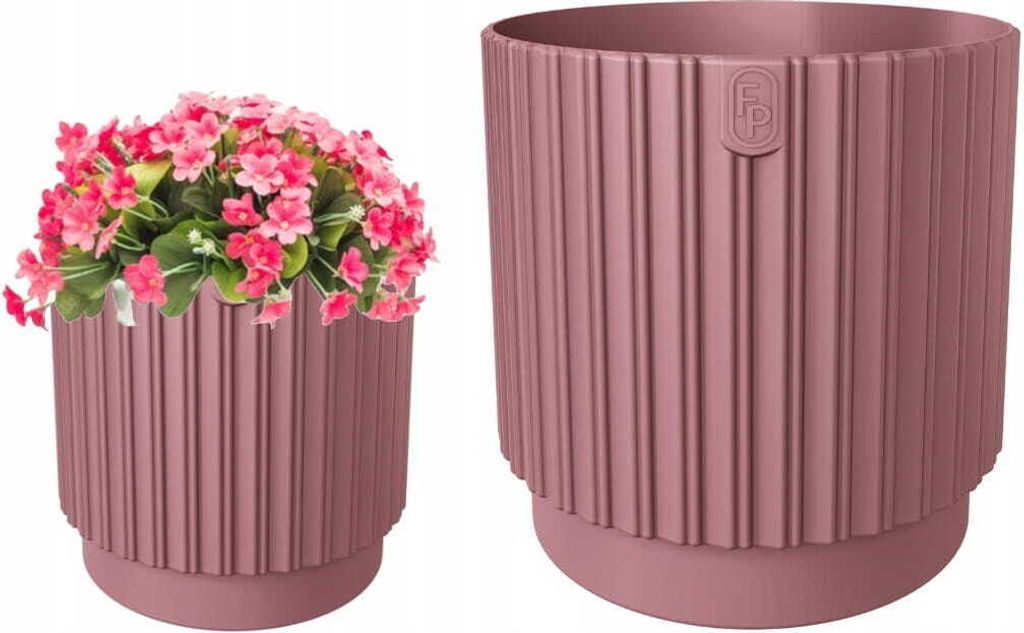 Dekorative Gehäuse rosa 21.8x21.8cm Kunststoff rund