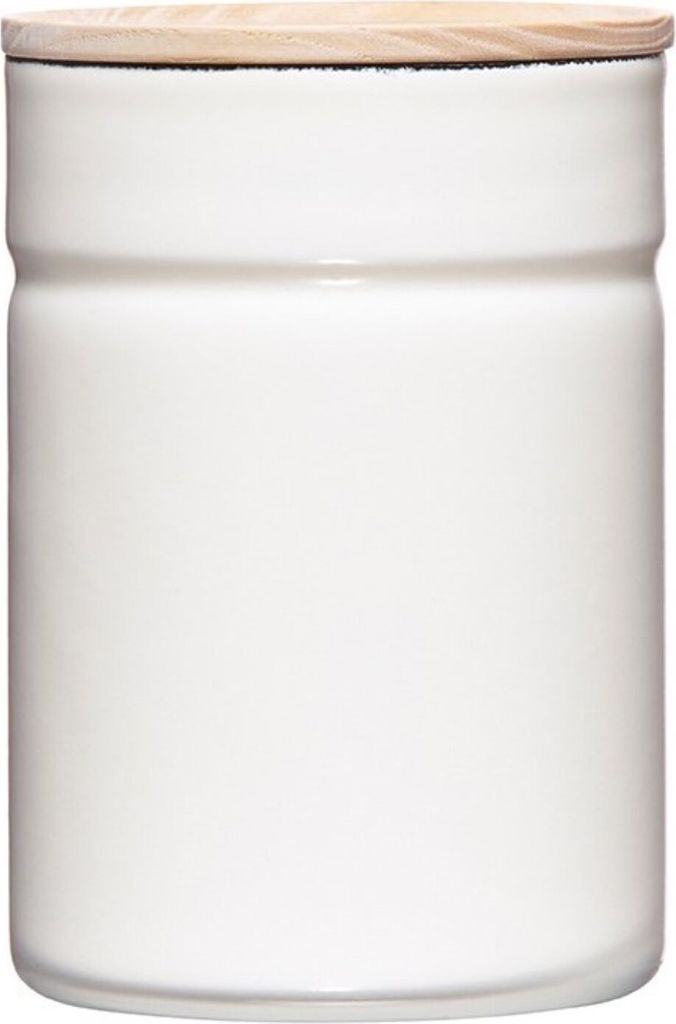Riess Vorratsdose mit Holzdeckel Ø8cm 525ml pure white Produktbild 