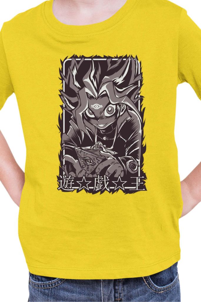 Kinder T-Shirt Japan Manga Anime Comics Yu Gi 027, / Gelb