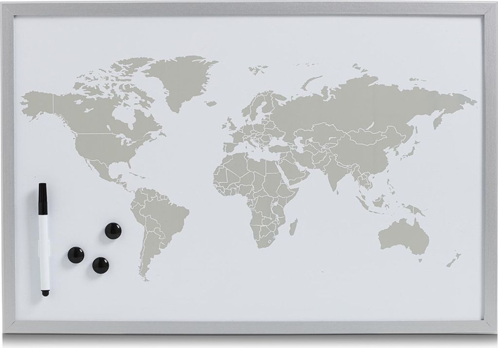 '''Tableau magnétique/d'écriture Zeller ''''World'''', gris Image du produit 