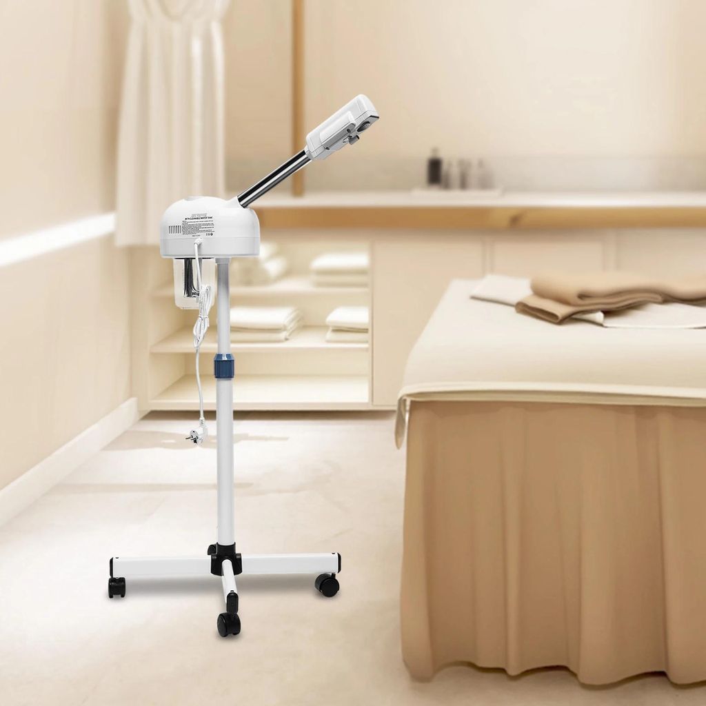 2-in-1 Ozon-Gesichtsdampfer, mit Kaltnebel, 220V 750W, für Zuhause, Klinik & Salon, Weiß