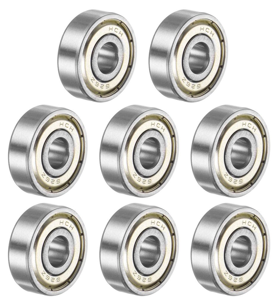 8Stk 626ZZ Kugellager Tiefe Rillenkugellager Chromstahl Z2 Doppelte Metall Abgeschirmt Lager 6mm x 19mm x 6mm Bearing Rollenlager fš¹r Skateboard...