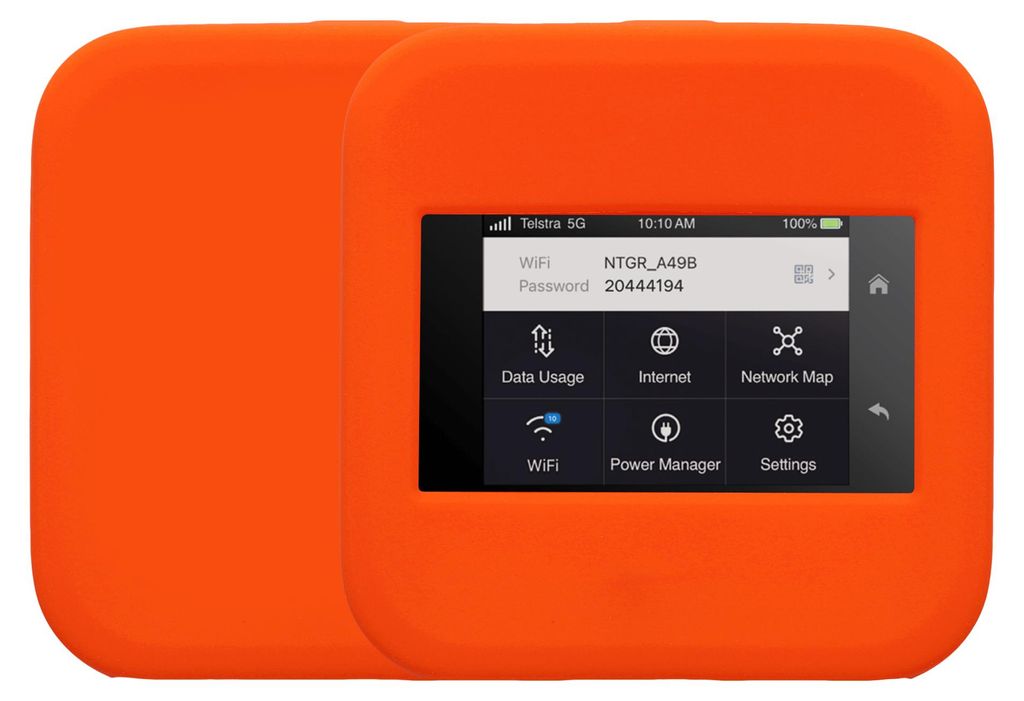 kwmobile Hülle kompatibel mit NETGEAR Nighthawk M6 Pro / M6 Case - Tasche für mobiles WLAN - Router Cover mobiler Hotspot - Wi-Fi Zubehör Orange