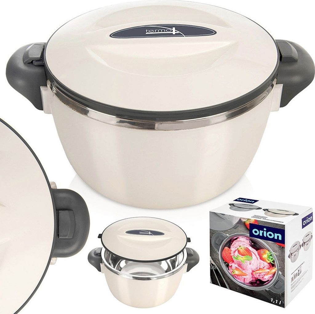 Orion | Thermobehälter - 900 ml - Edelstahl - Cremefarben - Isoliert - Für Essen und Camping