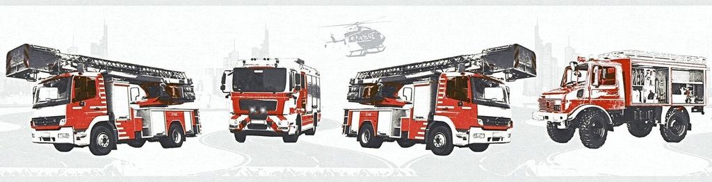 Profhome 358141-GU Kindertapete matt rot schwarz grau 0,65 m2
