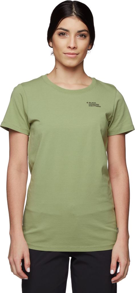 W Desert To Mountain Ss Tee, Extra Small, 3052 Green Tea, Damen - Black Diamond