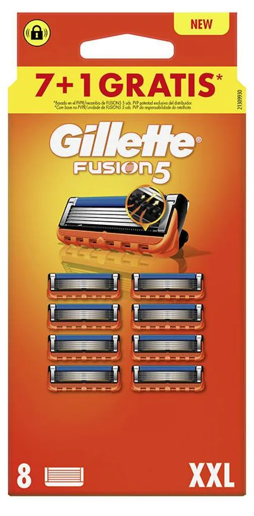 Lames Gillette Fusion5 pour Rasage de Près Quotidien - Pack de 8 Unités