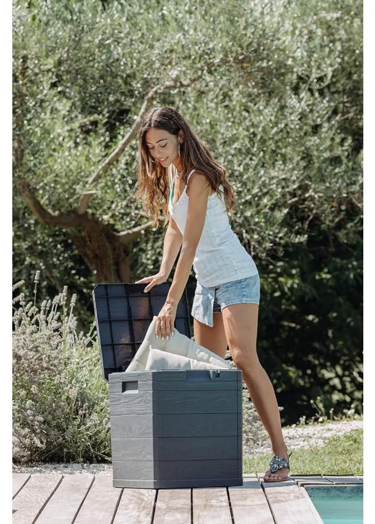 Coffre de rangement extérieur TOOMAX 90L anthracite verrouillable robuste