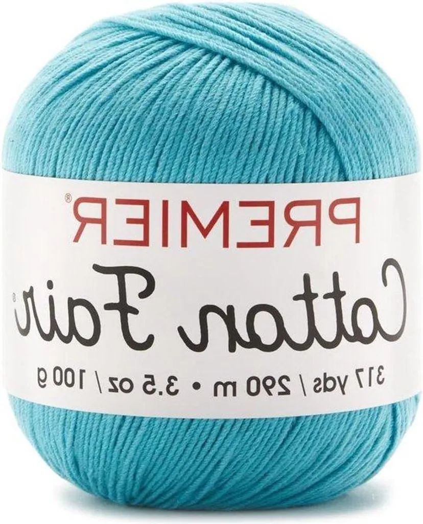 Pelote de coton à tricoter Turquoise Multicolore - Fil de coton 100g