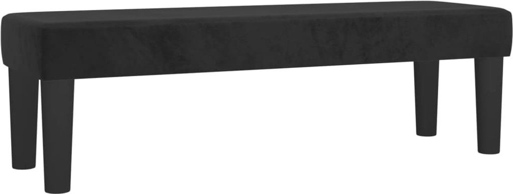 Sitzbank Schwarz 100x30x30 cm Samt
