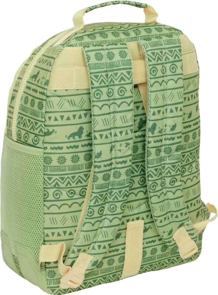Sac à dos pour collège et lycée Mufasa vert beige format A4 large - 3