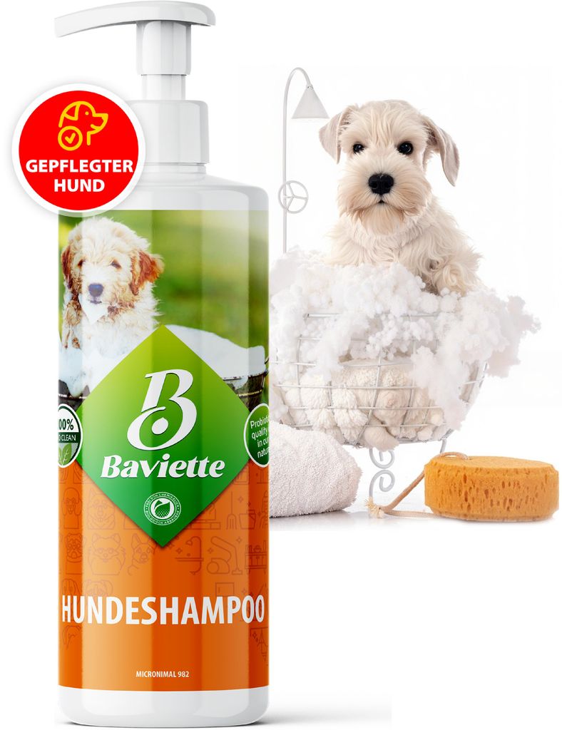 BAVIETTE Hundeshampoo 500 ml – mildes Shampoo mit Produktbild 