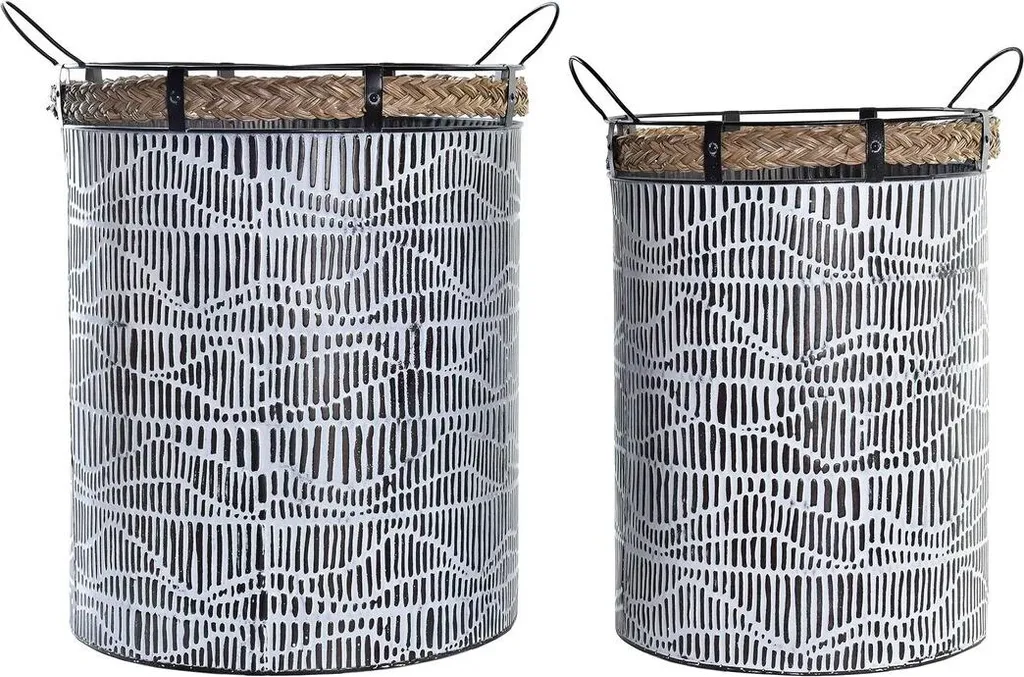 Dites adieu au désordre avec ce set de corbeilles en fer DKD Home Decor 52cm