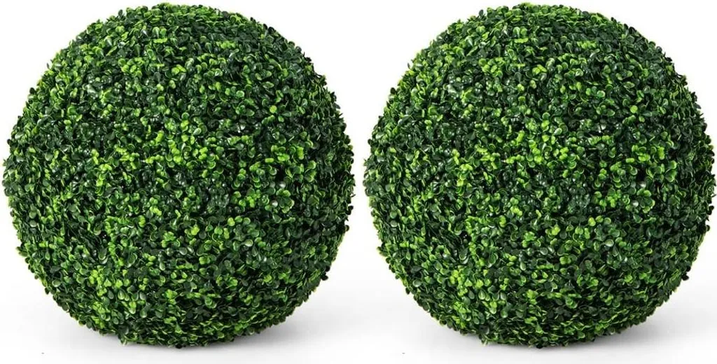 Boule de Buis Artificielle 48 cm Résistante UV - Lot de 2 Feuillage Dense