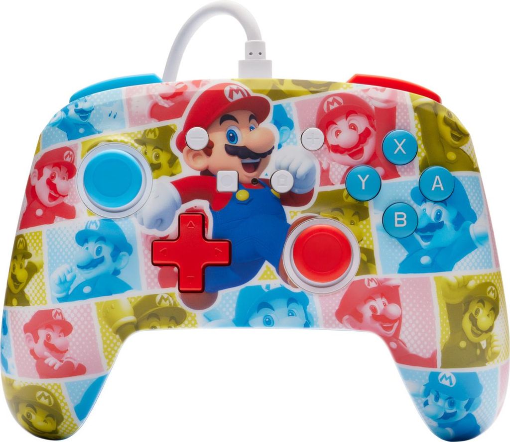 PowerA Verbesserter kabelgebundener Controller für Nintendo Switch, Mario-Heldenrolle