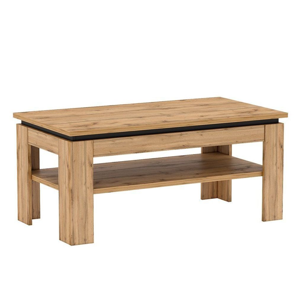 Casa Dolce Couchtisch MAREDA 5, 120 x 60 x 44,5 cm, Eichenfurnier, 1 Ablage unter der Tischplatte