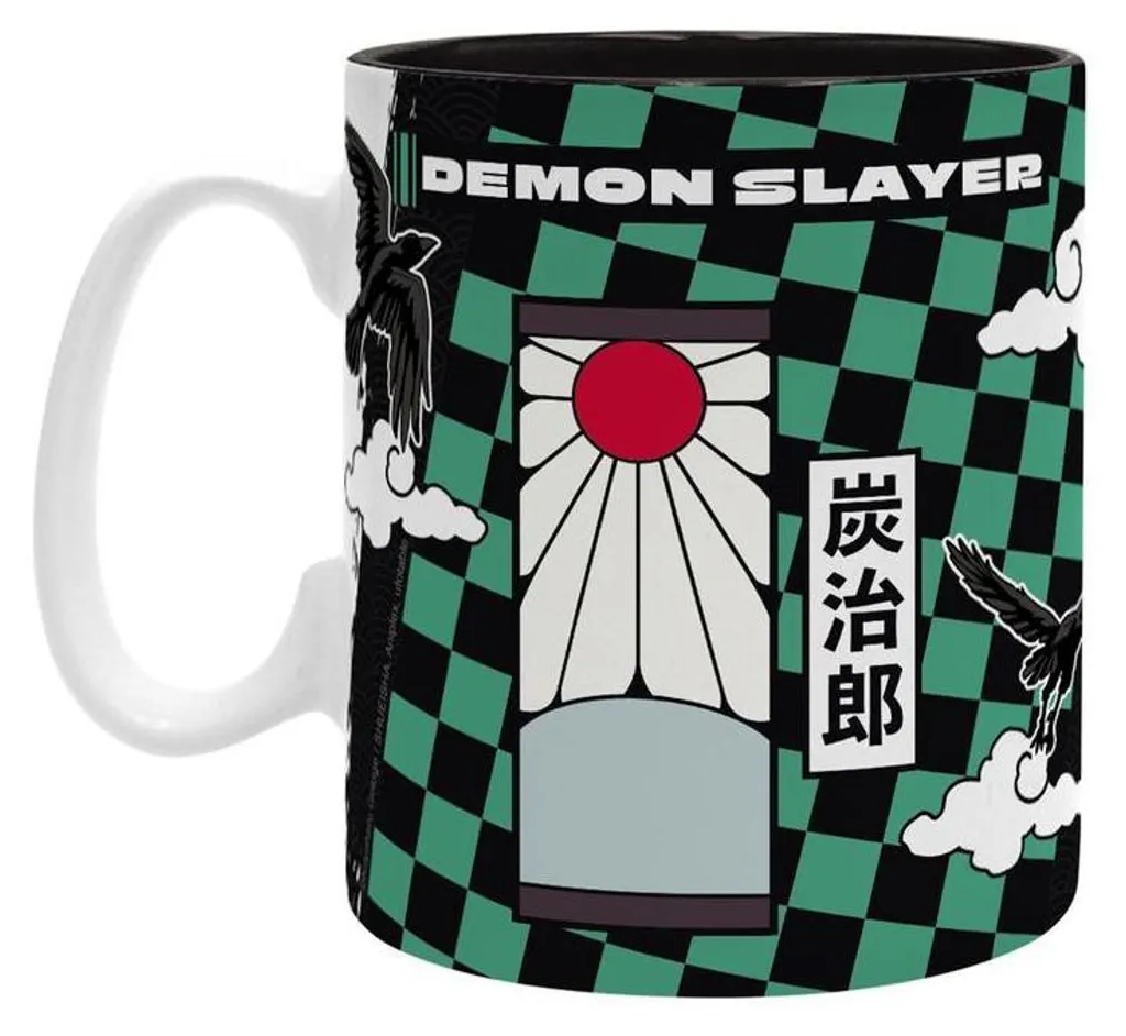 Idea Regalo Demon Slayer: Tazza Gigante Tanjiro Nero e Verde XXL - 2