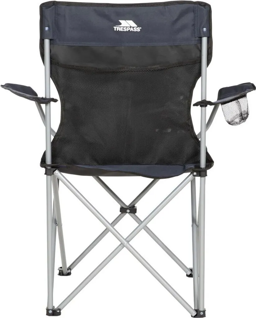 Chaise camping pliante Trespass Settle Noir Armature Acier Solide