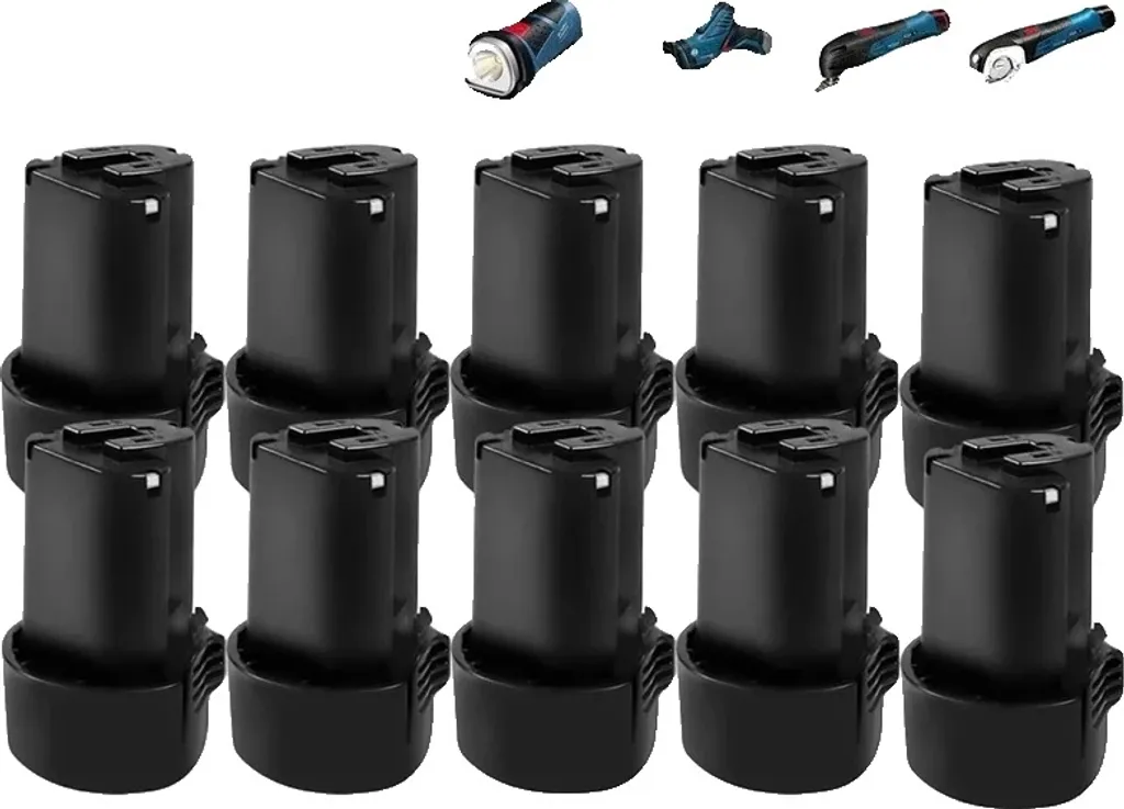 Batterie BL1013 pour visseuse sans fil 12V - Lot de 10 accumulateurs