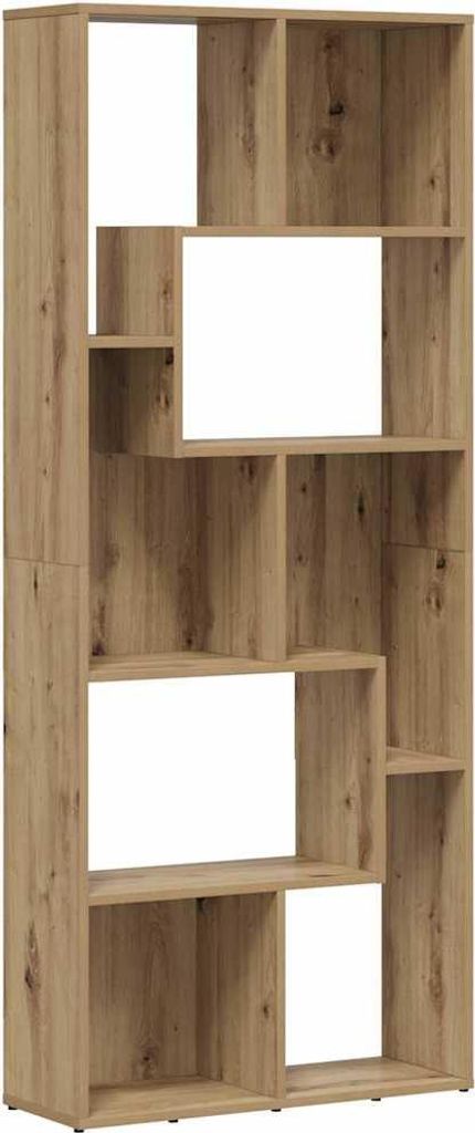 vidaXL Artisan dubová knihovna 67 x 24 x 161 cm materiál na Obrázek produktu 